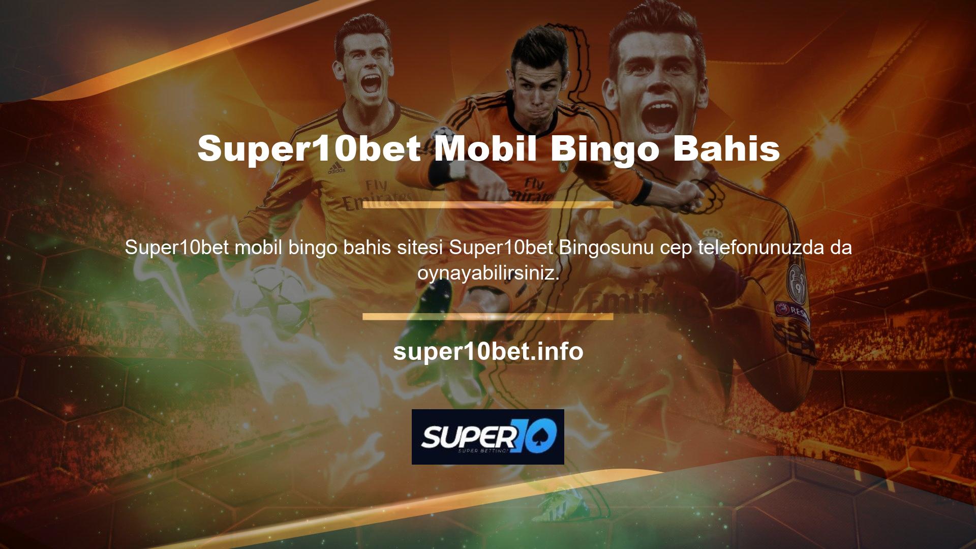 Üyeler Super10bet Mobil Bingo Bahis bilgisayarlarında yaptıkları gibi yatırımlarıyla bir tombala oyunu başlatabilirler