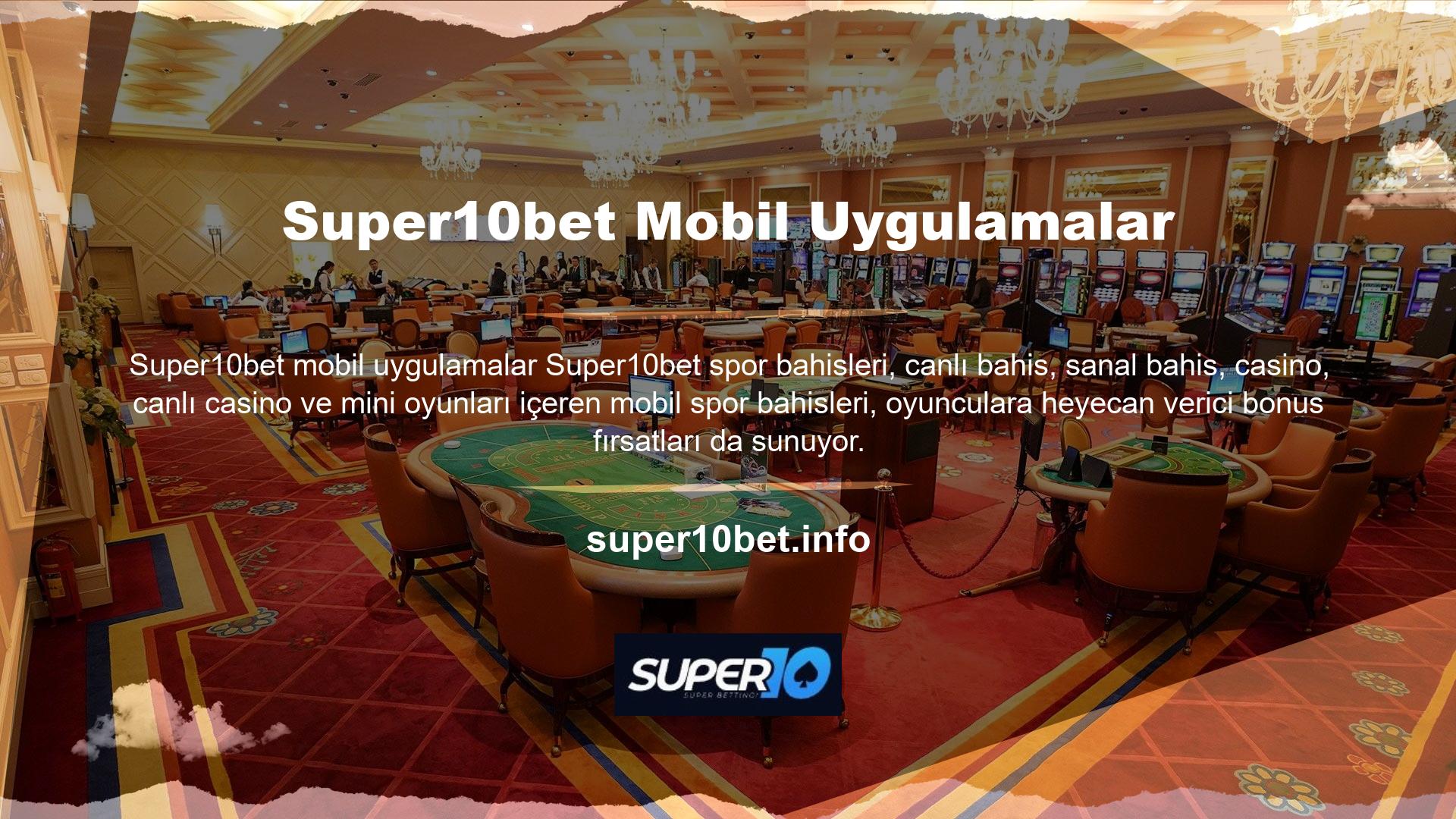Super10bet Bahis tüm kullanıcılara mobil destek sunarak istediğiniz zaman siteye erişmenize ve bahis oynamanıza olanak tanır